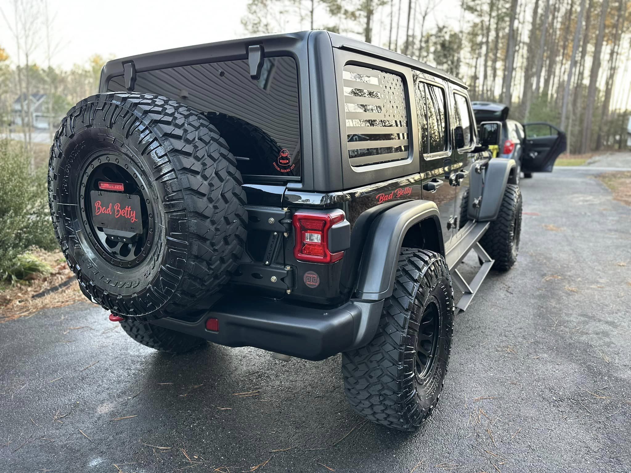 A black Jeep named 'Bad Betty'