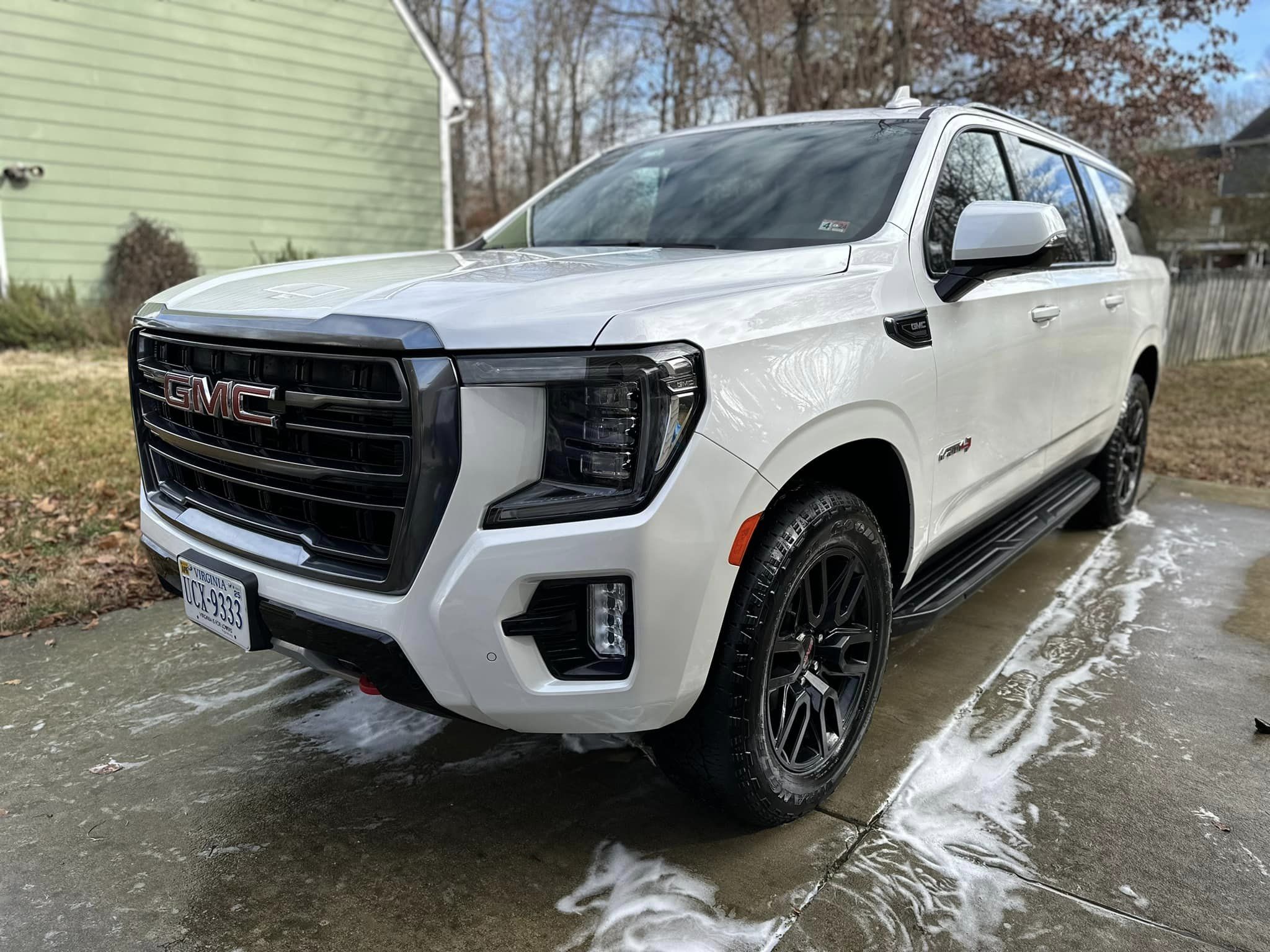White GMC Yukon, freshly detailed