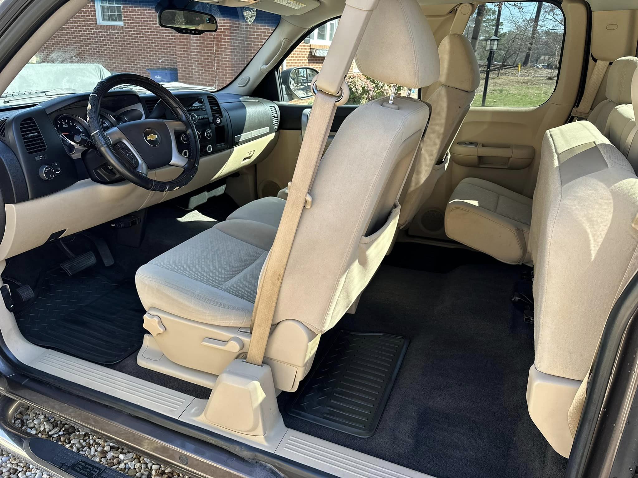 A tan Chevy interior, meticulously detailed