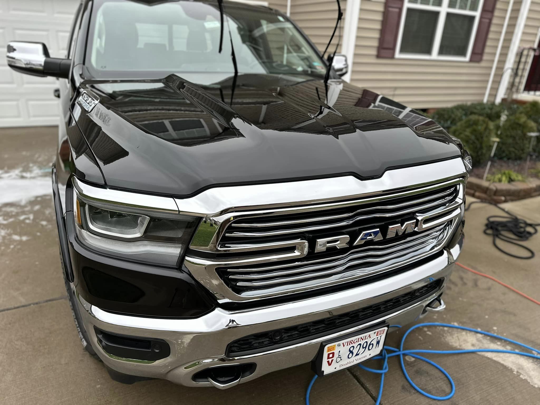 A gleaming black Ram