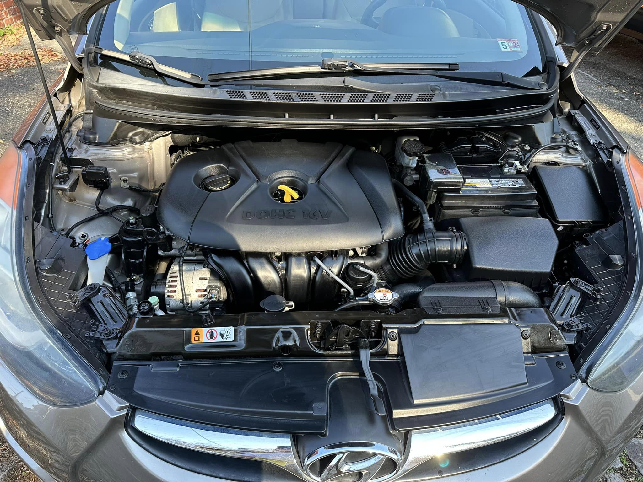 A detailed engine bay