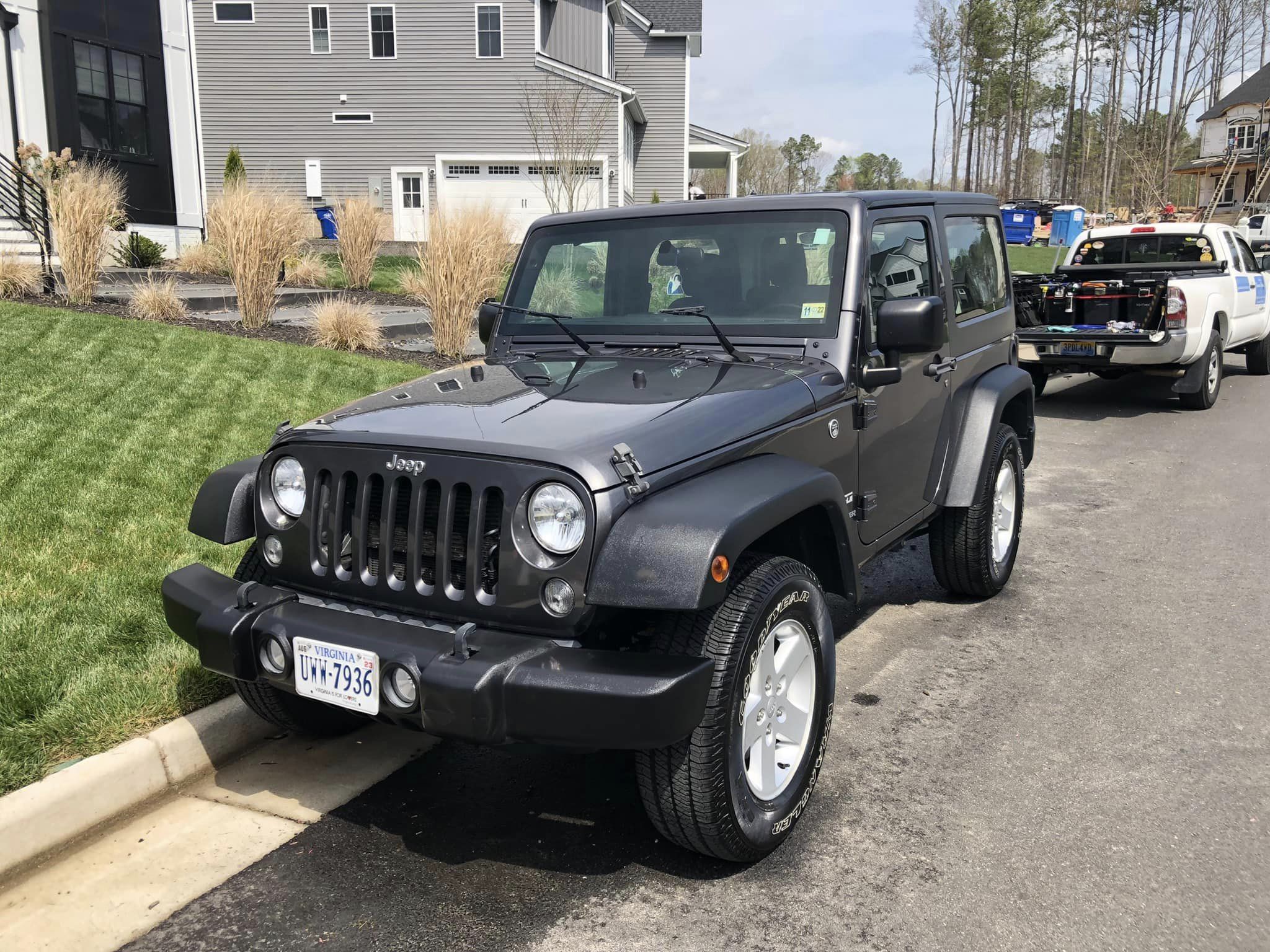 A detailed grey Jeep